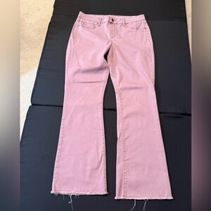Laurie Felt boot cut dusty rose colored jeans